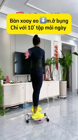 Bàn xoay eo giúp chị em thon gọn vùng bụng và định hình thắt eo #giammobung #giammosausinh #tapbung #banxoayeo 