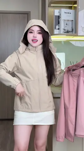 Áo khoác gió nữ hai lớp cao cấp nhà Guno. Lót nỉ siu ấm, cản nắng cản bụi thích mê  #gucuahue #aokhoac #aokhoacnu #aokhoacgio #aokhoacchongnang