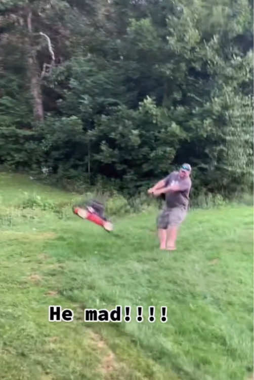 Dad crash out #funny#fail#dad#fyp#crash 