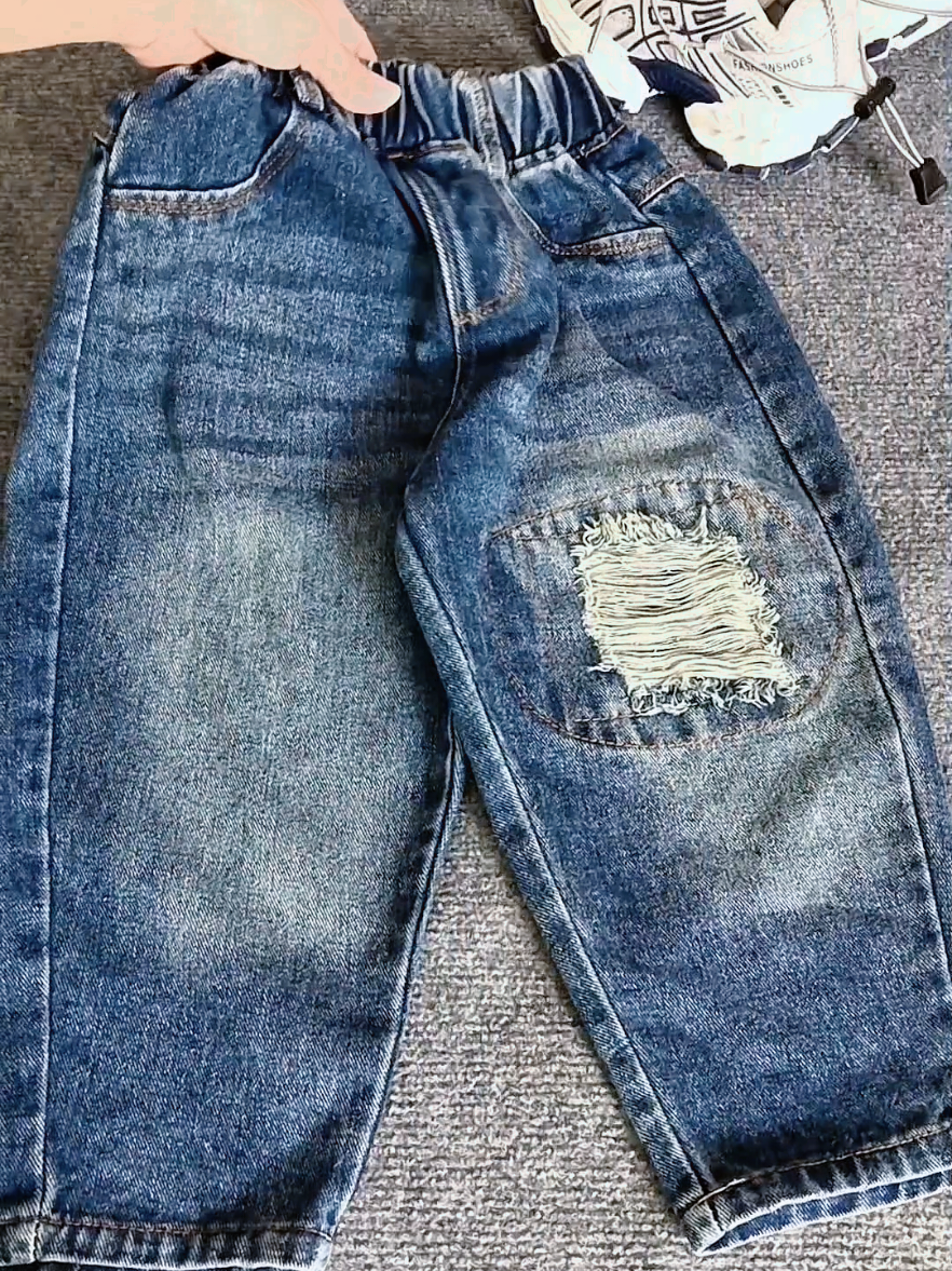 Quần jean dáng baggy cho bé trai bé gái  #quanbaggychobe #quanbochobe #quanjeanchobe #quanaobegai #quanaobetrai 