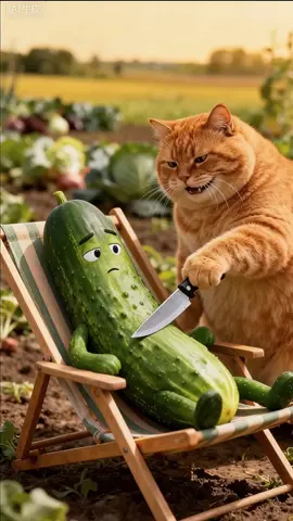 The story of orange cat and cucumber#orangecat #fyp #cat #tiktokviral #funnyanimals 