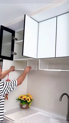 Giỏ đựng đồ có thể mở rộng dưới tủ bếp, không cần khoan, giá đựng gia vị nhiều tầng đa năng dưới tủ #giodungdo #kedungdo #nhabep #xuhuong 