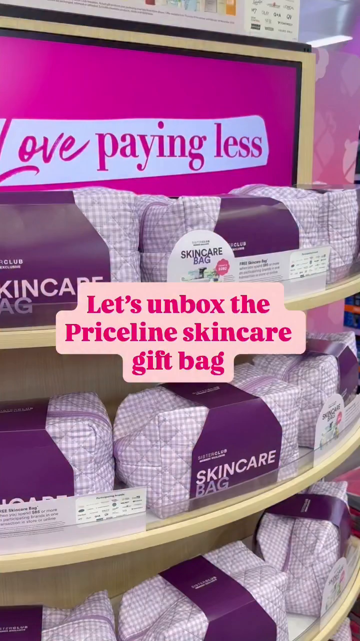 Sister Club members, claim your FREE* Skincare Goodie Bag! 💖 Spend $85+ on your fave selected skincare brands and enjoy a bag filled with beauty staples, travel minis, and new treats. Available in-store & online at Priceline and Priceline Pharmacy today! @i_shall_shop #PricelineAU #GWP #GiftWithPurchase #SkincareGoodieBag