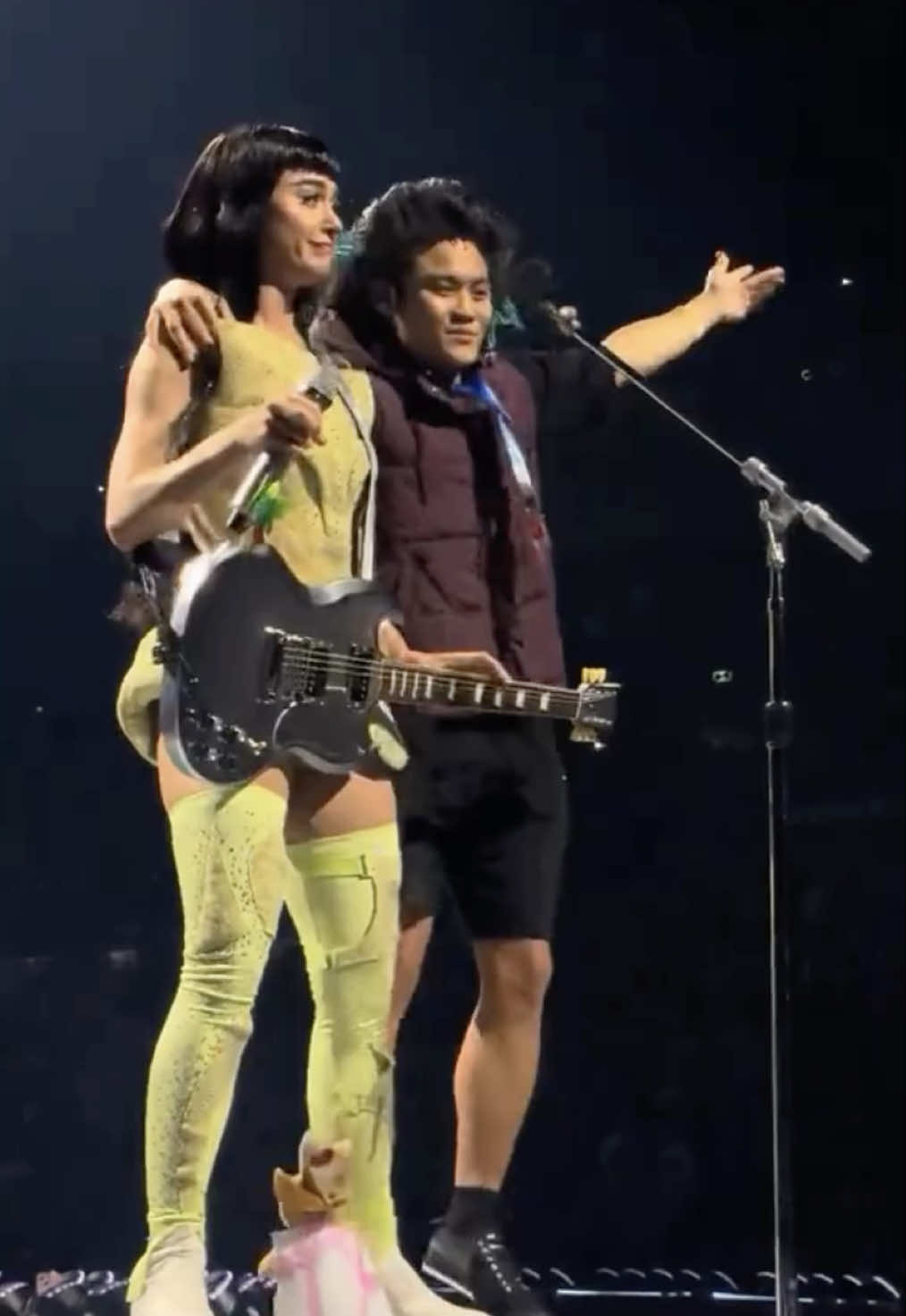 The guy who lunged at #ArianaGrande? Fans discovered he’s been pulling stunts for years  😳 Known as “Pyjama Man,” he’s crashed #KatyPerry, #TheWeeknd, and The Chainsmokers concerts, plus delayed running onto the field at the 2023 #FIFAWorldCup.   His track record is going viral, with people calling him out for dangerous clout chasing. 💬 N Crowd, is this chaotic fan behavior entertaining tea or a serious problem that needs to be shut down? #fyp 