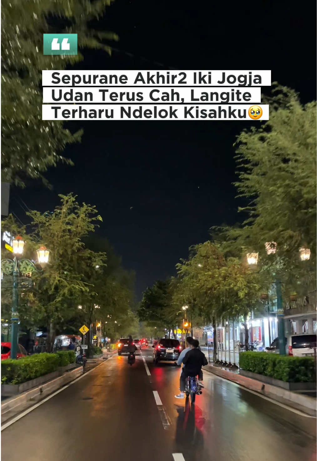 Sepurane akhir akhir iki Jogja udan terus cah, langite terharu ndelok kisahku🥹😭 #jogja 