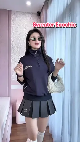 Áo Sweater Khoá Kéo ECOCHIC #aosweater #ecochicvn #ecochic #quynhchanhsa 