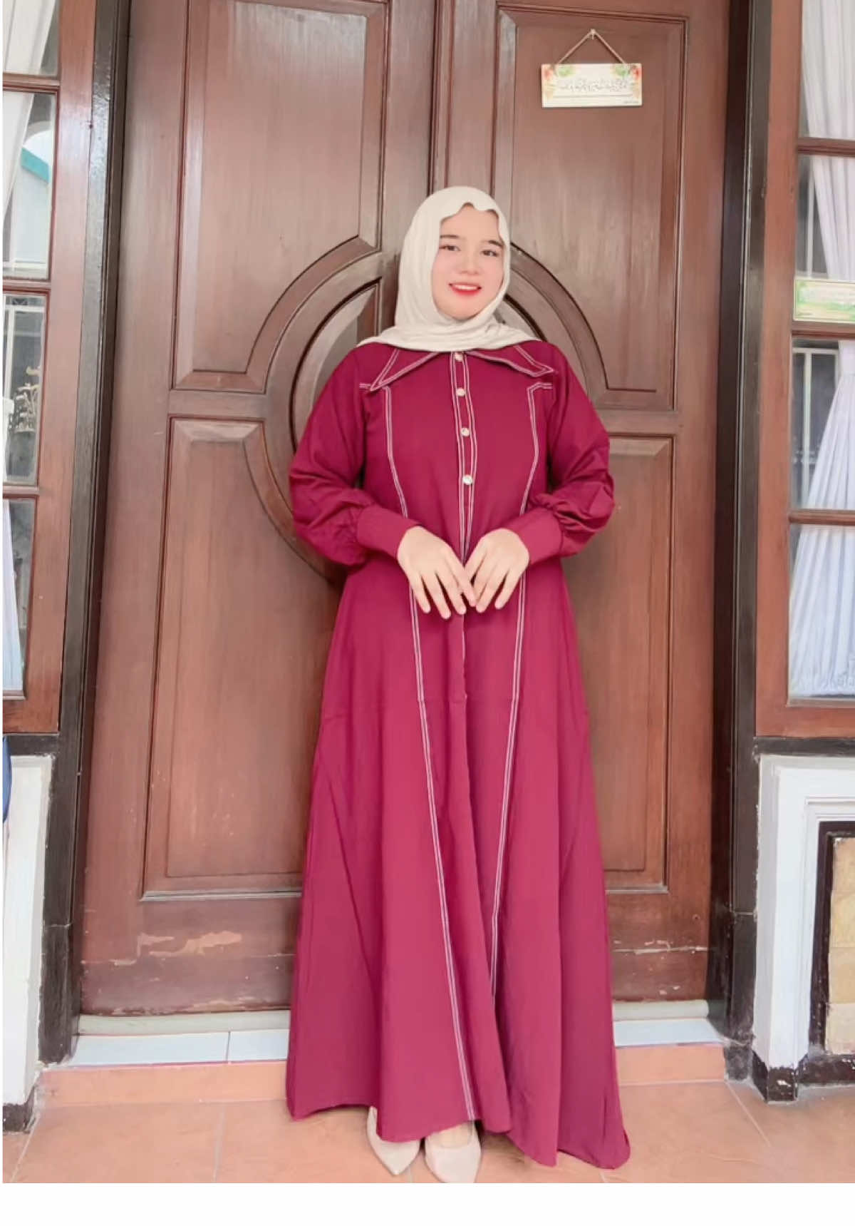 Anggun mewah dan simple buat kemanapun, ga ribet pastinya awet sepanjang zaman🥰#masyaallahtabarakkallah #gamislebaran 