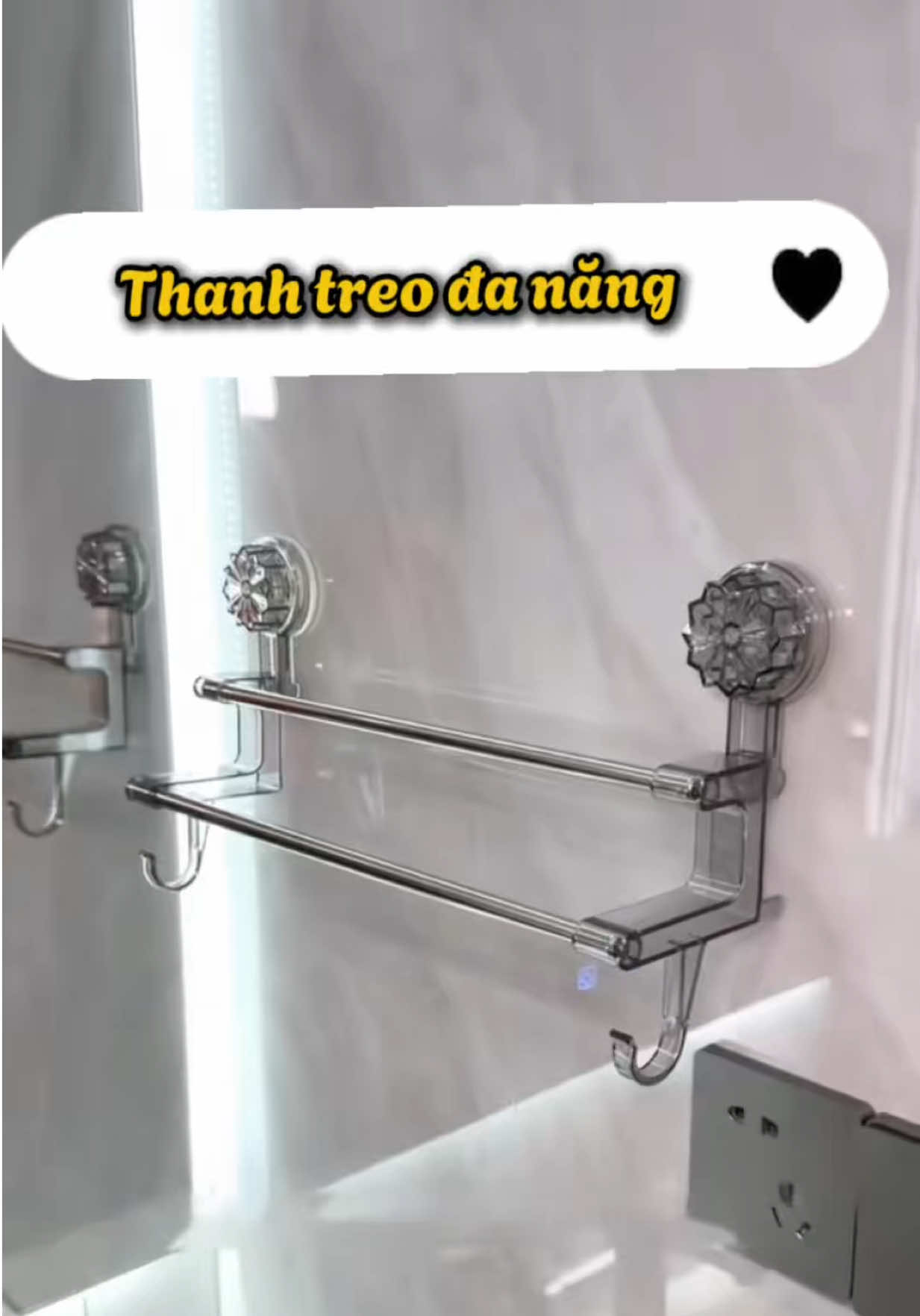 Thanh treo đồ đa năng| thanh treo hút chân không! #thanhtreoquanaogantuong #thanhtreododanang #gianphoithongminh #gianphoiquanao #thanhphoikhongkhoanduc 