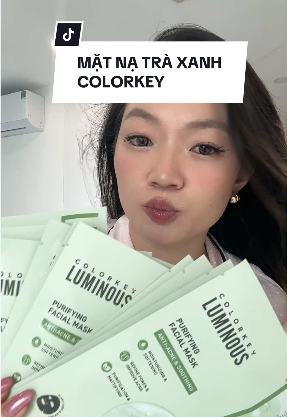Mặt nạ trà xanh Colorkey Luminous #colorkeyluminous #matnatraxanh #dadaumun #ngocvee8 