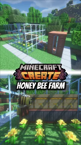 Honey Bee Farm Minecraft Create #Minecraft #createmod 