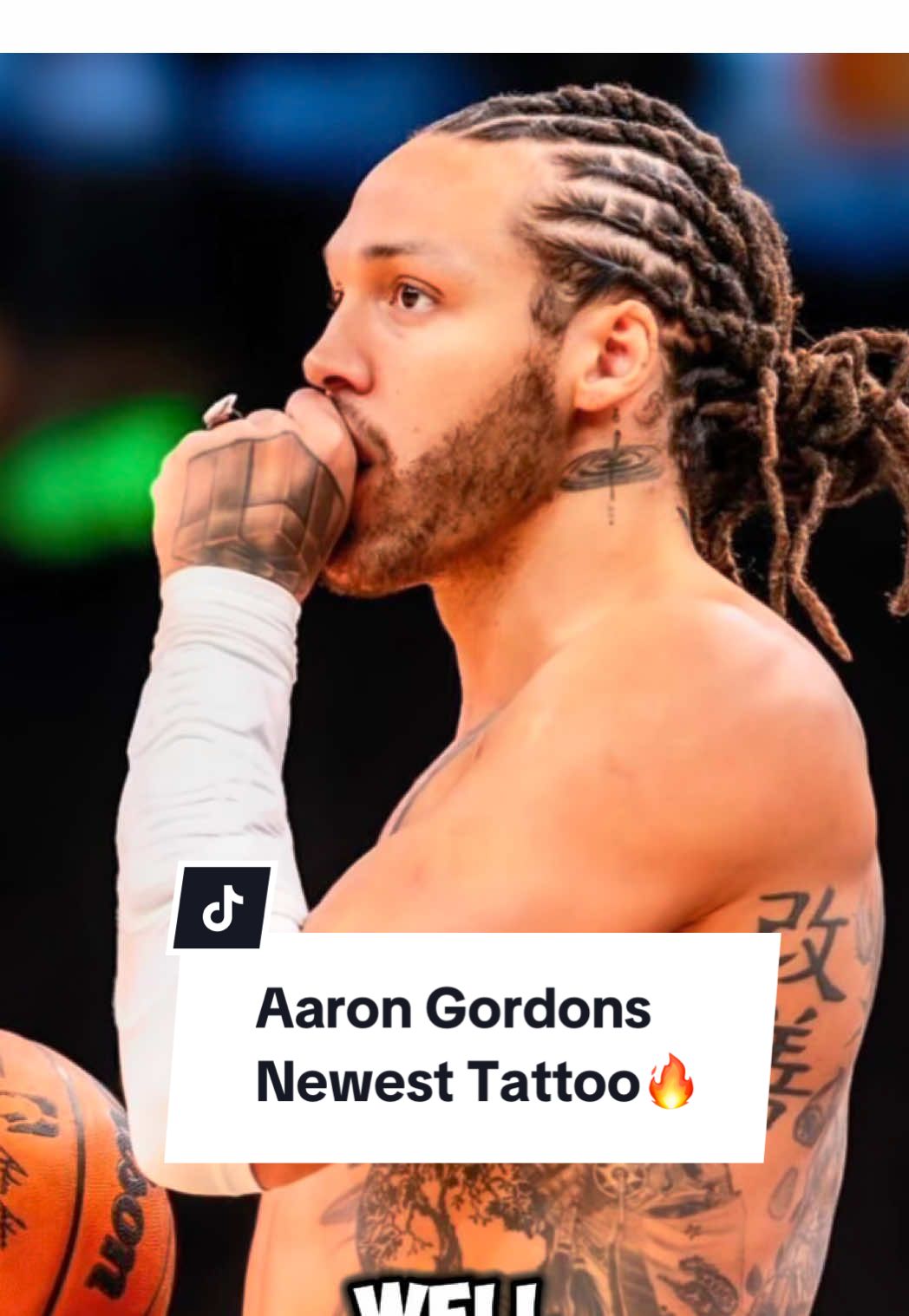 Aaron Gordon’s newest tatto is really deep and I love his collection! #aarongordan #inkednba #nuggets #5deadlyvenomz 