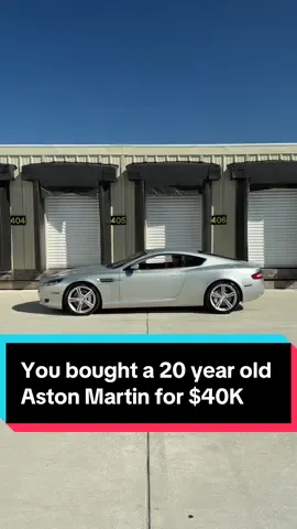 Would you buy a 20 year old Aston Martin DB9 for $40K? #astonmartin #cartok #carlover #supercar #fyp 