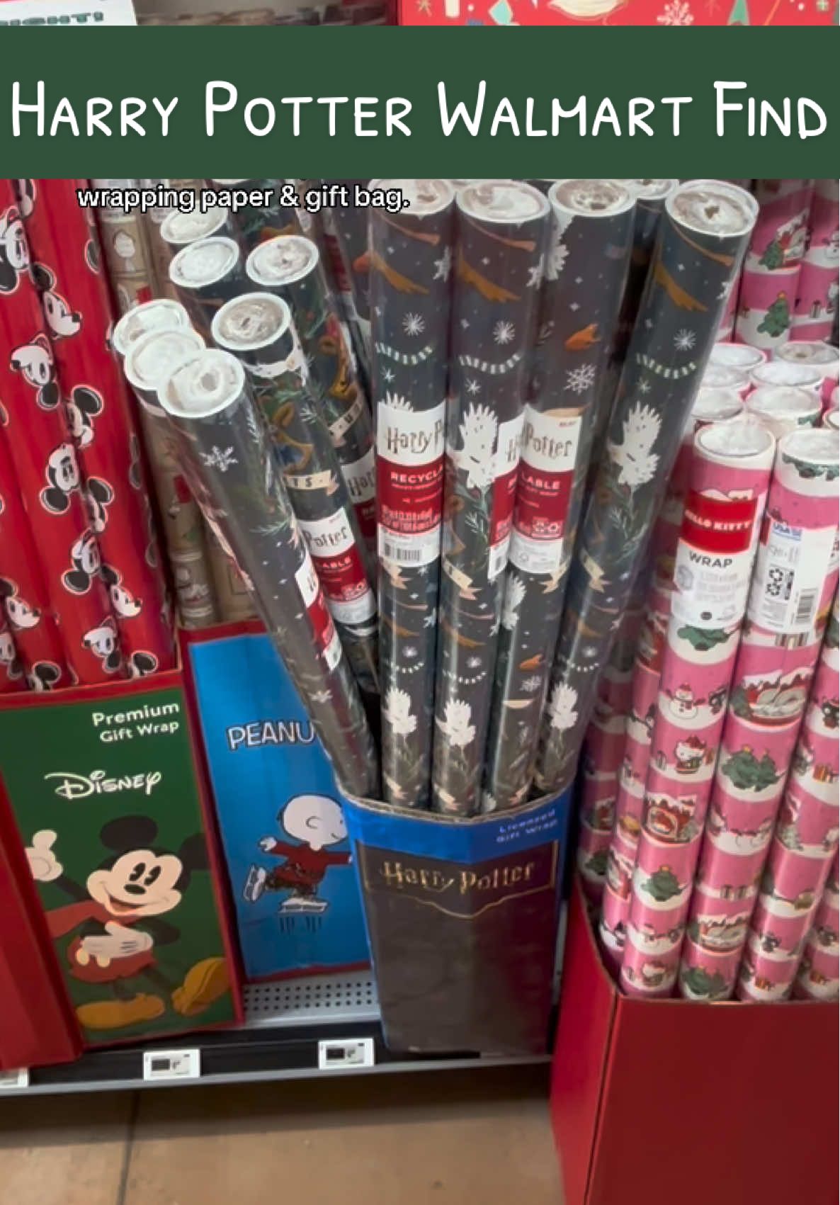 One of the cutest ways to wrap gifts for a Harry Potter fan. The gift bag is in my LTK. The gift bag is $3.14 and the wrapping paper is $4.84 @Harry Potter @Walmart ⚡️ #harrypotter #harrypotterfinds #walmart #hogwarts #wizardingworld 