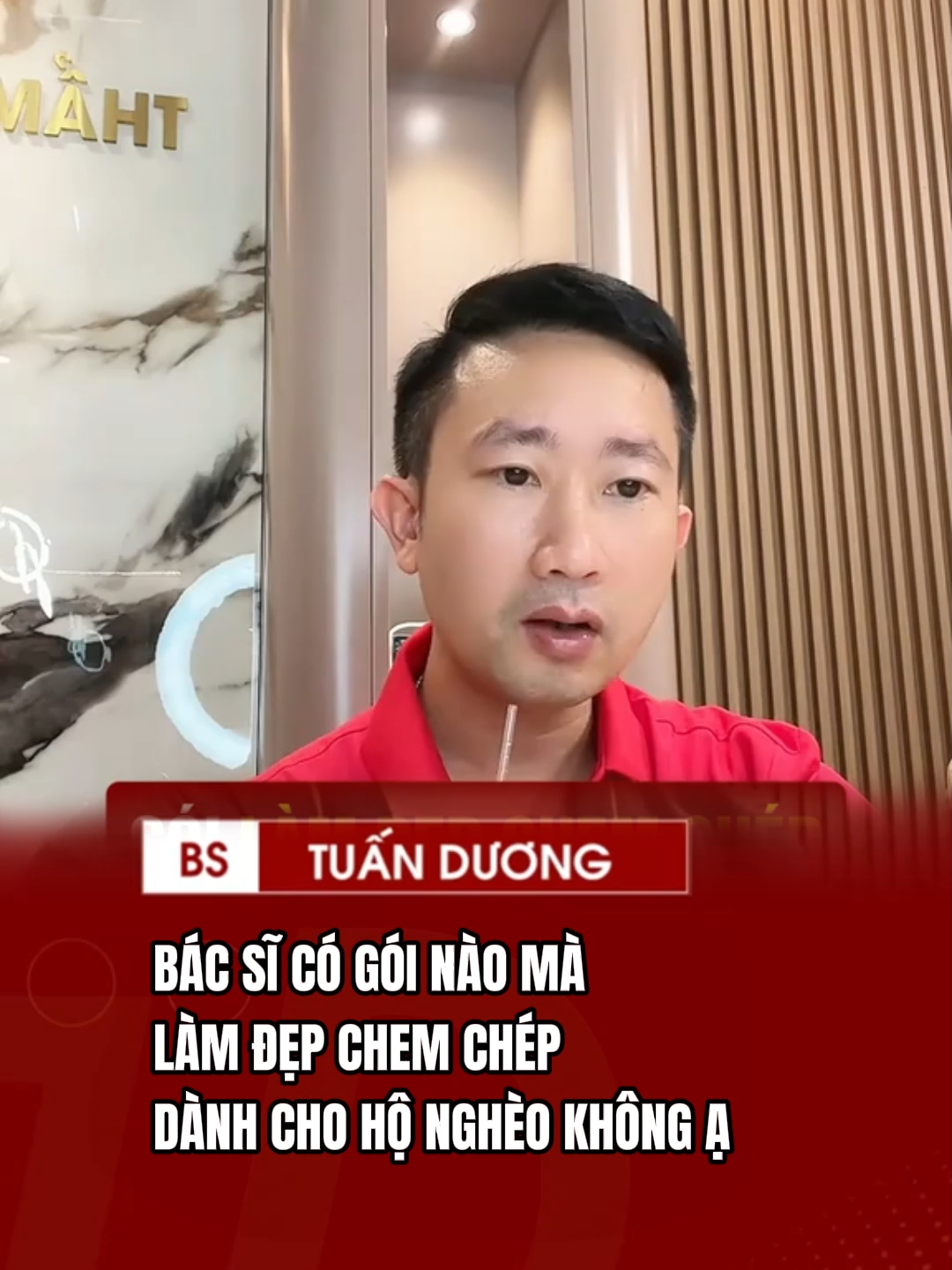 Bác sĩ có gói làm đẹp chem chép dành cho hộ nghèo #bacsytuanduong #lamdep #suckhoe #thammytuanduong