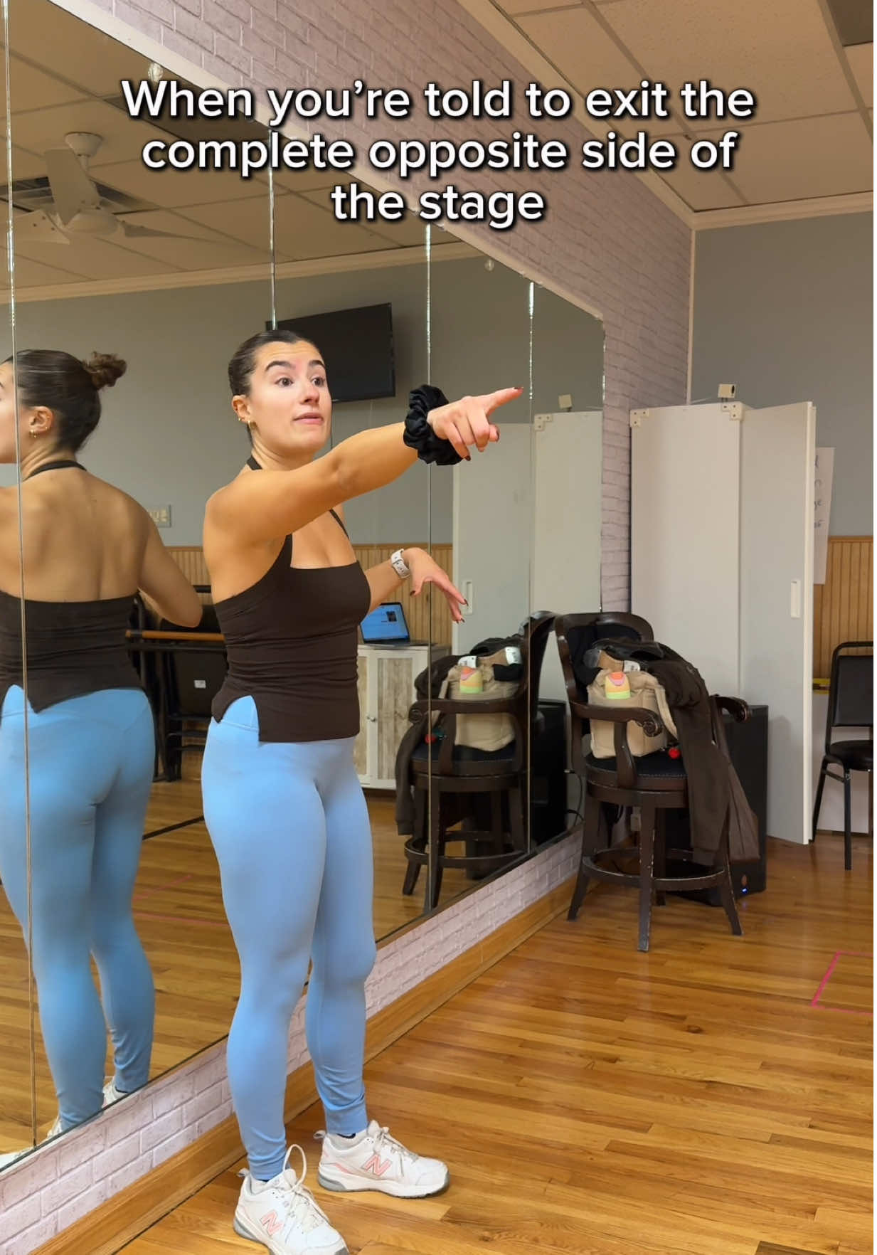 Somehow they expect you to run a marathon in 4 steps and 2 seconds😂 #dance #danceclass #danceteacher #dancer #theater 