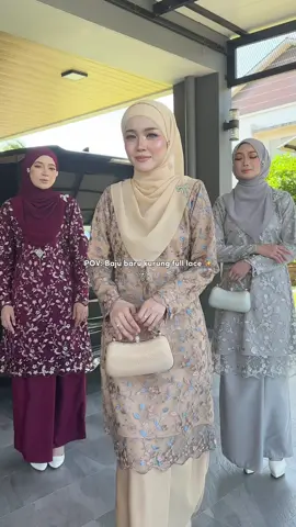 Kurung full lace baru untuk korang, warna menawan sangat material pun best pakai 😍✨ #bajuraya2026 #fypage #kurunglace #bajukenduri #fyppp 