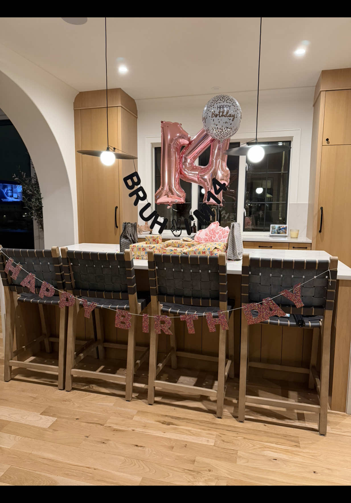 Can’t believe this little girl is going to be 14 in less then 2 hours 😭 Can’t wait for her to wake up to these gifts 🎁 and surprises!  #browngirl #browntiktok #birthdaygirl #goldenbirthday #mydaughter 