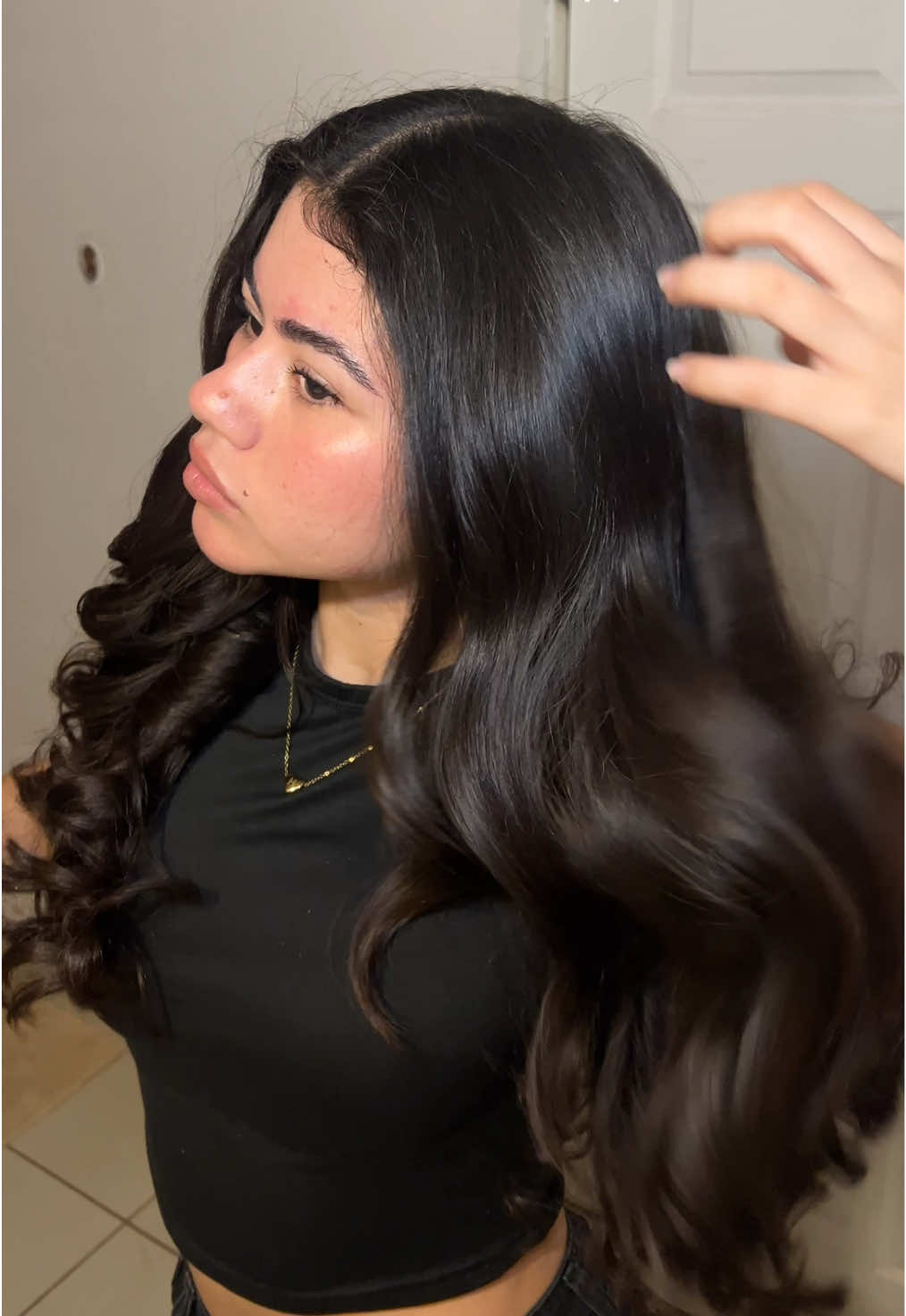 No necesito más😮‍💨 #hair #ondassincalor #hairstyle #curlyhair #cabello 