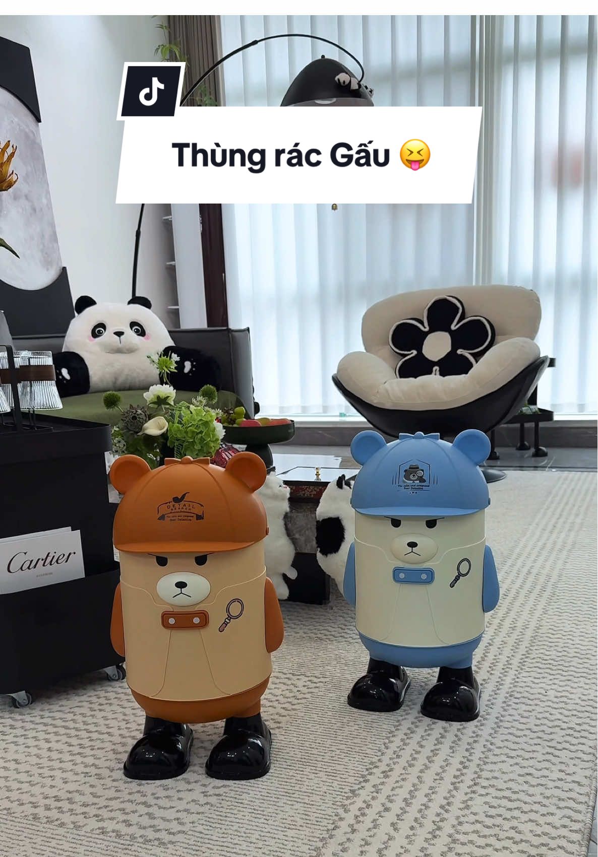 Thùng rác gấu xinh #thungrac #thungraccute #decorsiuxinh #decor 