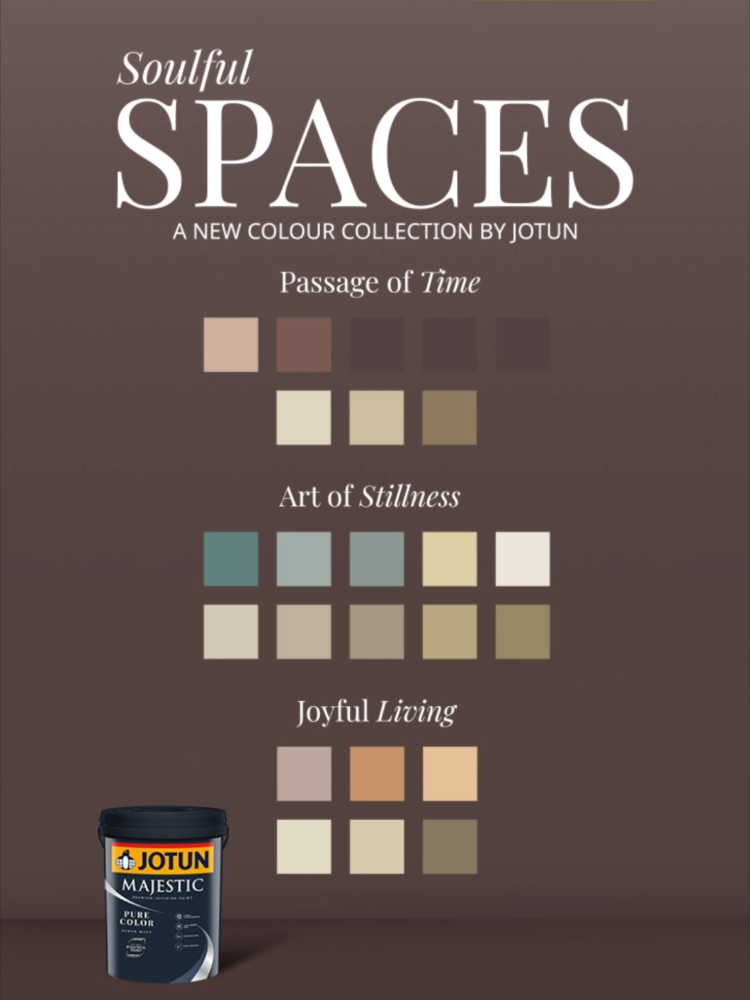 24 warna, 3 tema yang berbeda. Temukan warna terbaik sekarang! #Jotun #SoulfulSPACES 