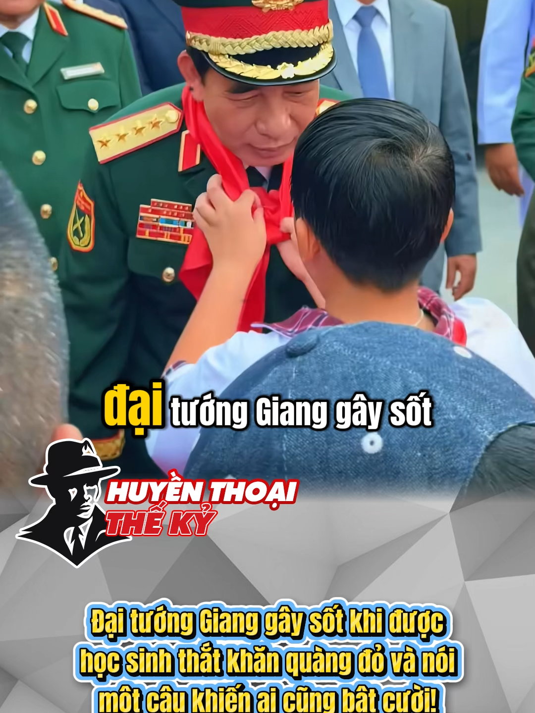Đại tướng Giang gây sốt khi được học sinh thắt khăn quàng đỏ và nói một câu khiến ai cũng bật cười! #viral #xuhuong #fyp #LearnOnTikTok #botruongboquocphong