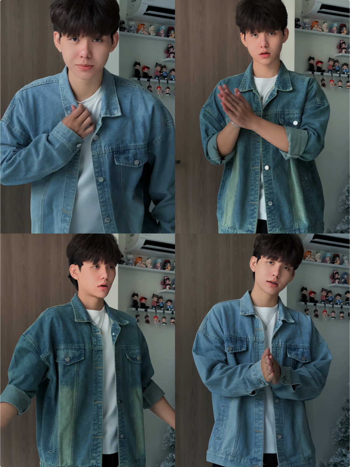 Có tận 4 màu mà toàn màu đẹp thui nha #dangmacdo #reviewdonam #outfit #aokhoacjean #aojean