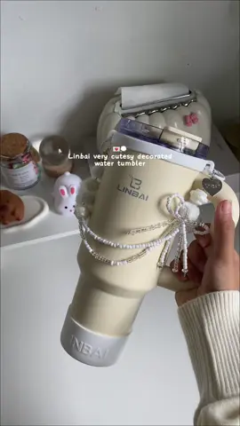 Very cutesy well decorated water tumbler | large capacity tumbler, cute tumbler #watertumbler #tumbler #cute #linbai 