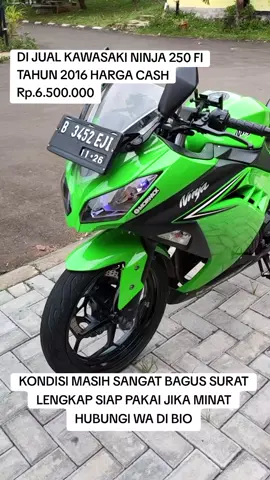 Semua Surat-Surat Nya Lengkap (BPKB + STNK + FAKTUR) Siap Mutasi Dan Balik Nama  Kondisi Mesin ok Pajak Aktif Body Masih Asli Standar  Kelistrikan Hidup Semua #foryoupage  #viraltiktokfyp🔥  #motormurah  #kawasakininja  #masukberanda 