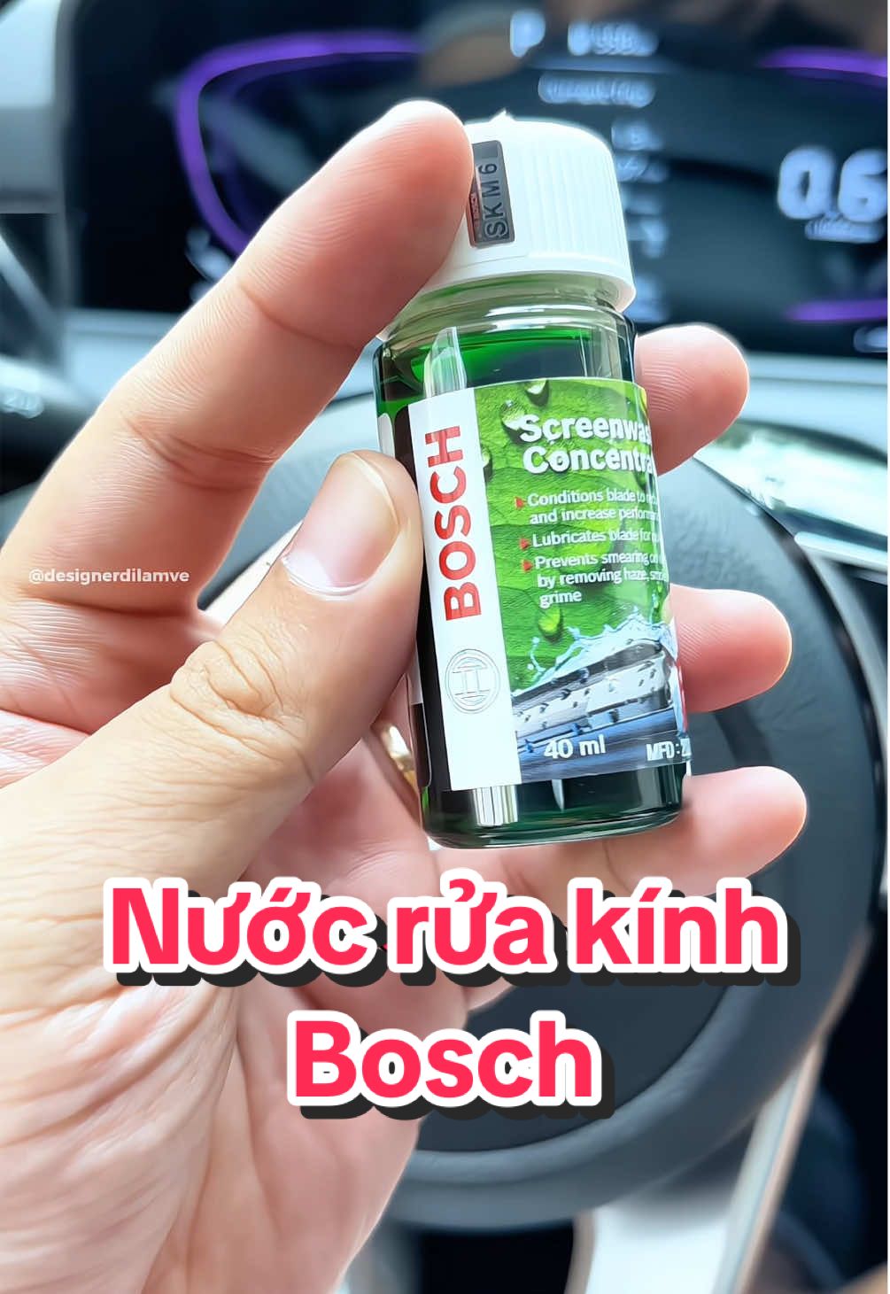 Nước rửa kính Bosch chuẩn chính hãng, xịn đét #designerdilamve #nuocruakinh #nuocruakinhxehoi #nuocruakinhoto #nuocruakinhotobosch 
