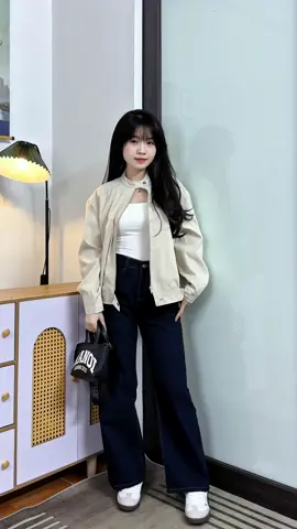 Áo khoác kaki cổ trụ cúc bấm Ceci #fpy #reviewquanao #aokhoackaki #aokhoaccotru #cecistudio 