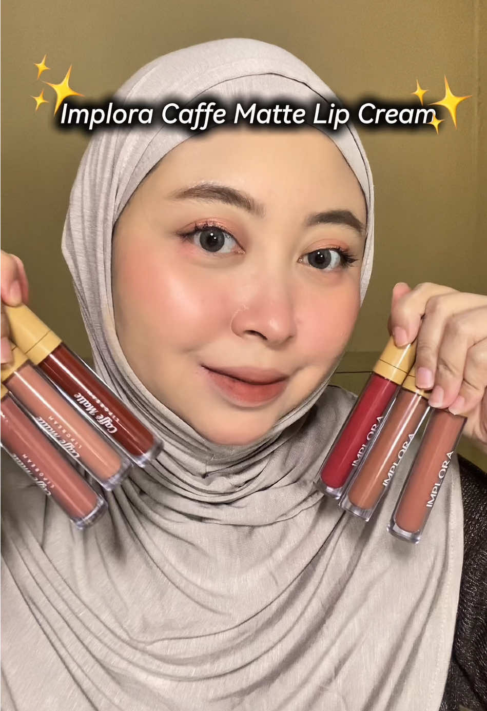 The real lipcream yang wangi dan warnanya kaya kopi, plus packagingnya lucuu ada latte art-nya. New fav lipcream unlocked✅ #BeraniJadiAku #ImploraCaffeMatte #ImproveWithImplora @Implora Cosmetics 