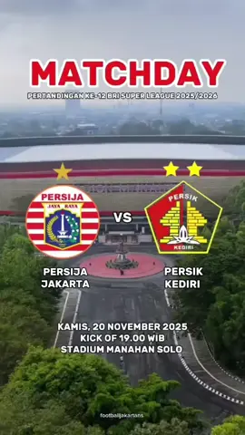 Persija Jakarta akan kembali melakoni laga diluar Jakarta yg ke-7 secara beruntun🤯 menjamu Persik Kediri pada kamis (20/11) malam. Laga akan digelar di Stadion Manahan, dengan status ada penonton😍🏟️ #persija #persijaday #beranda #garispersija #fyp 