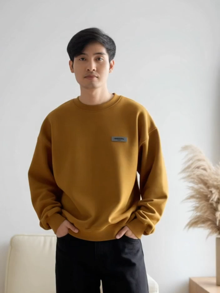 Áo Sweater nỉ lót lông tay dài Nam/Nữ  #cau3review #thoitrangnam #affiliatetiktok #videoai #aonam