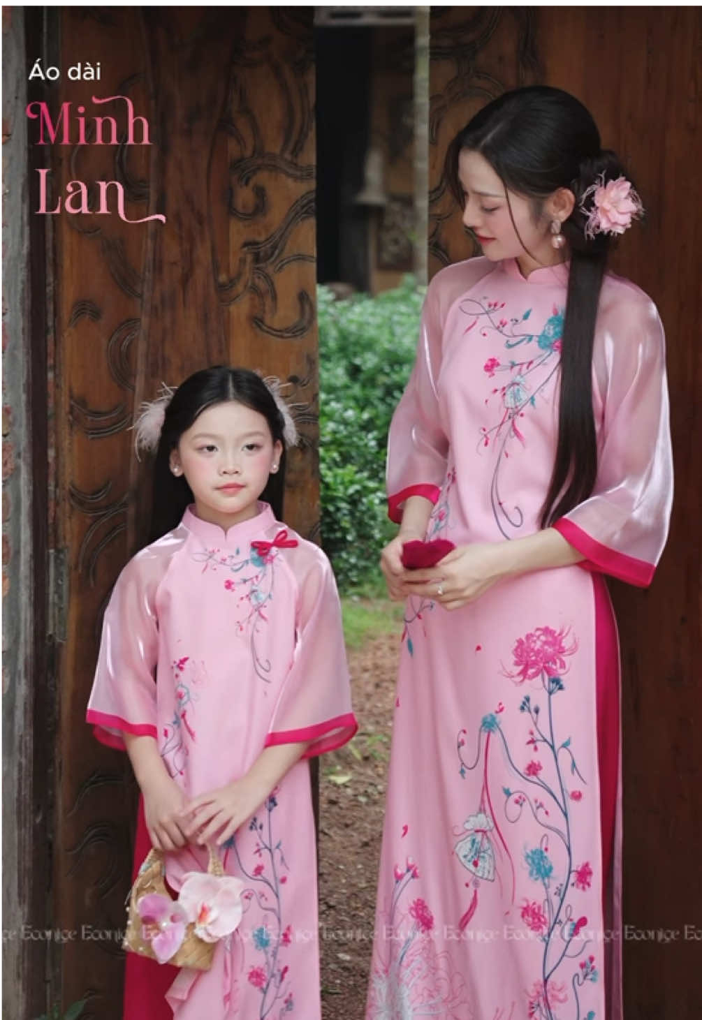 Áo dài Minh Lan - BST Tết 2026 cho mẹ và bé #aodaitet #tet2026 #aodaimebe #econice #aodaibegai 