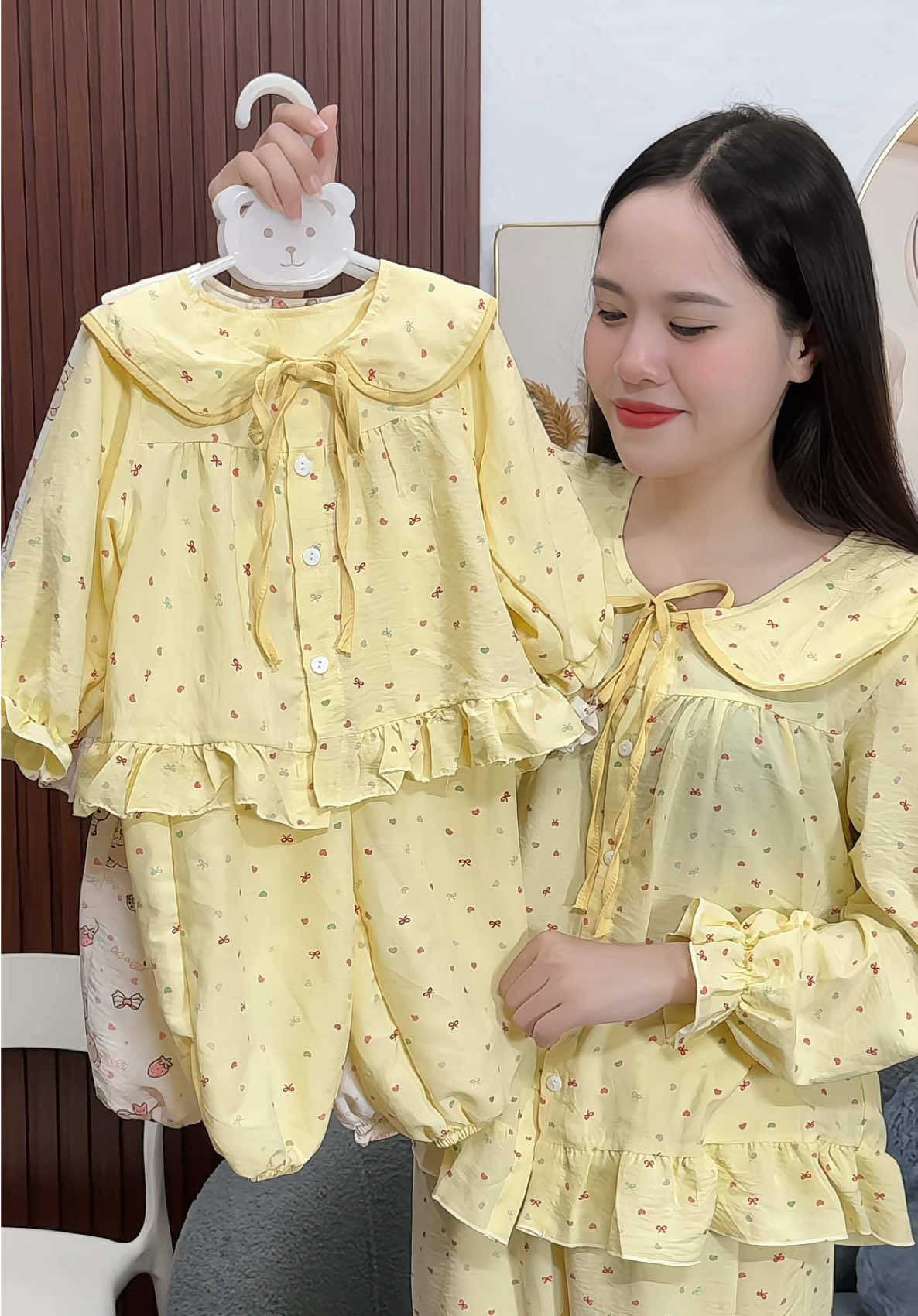 Bộ pijama cho mẹ và bé nè 😍 #thoitrangtreem #bopijamachobe #bopijama #phamdiutb 