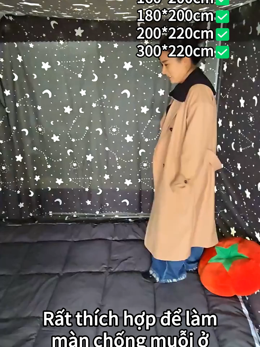 🏰 Màn chống muỗi siêu đại 3m x 2.2m – phòng nhỏ cũng hóa “phòng công chúa” ✨ Không gian rộng ơi là rộng, xoay trở thoải mái, ngủ mát cả đêm 😴💨 👉 Lắp đặt siêu dễ 👉 Không cần khoan tường 👉 Lưới dày, chắn muỗi cực tốt 👉 Phù hợp giường king/siêu king, gia đình có bé 🧡 Ai mê giường rộng, nhất định phải thử chiếc này!#tiktokshop #mànchốngmuỗi #Muỗi