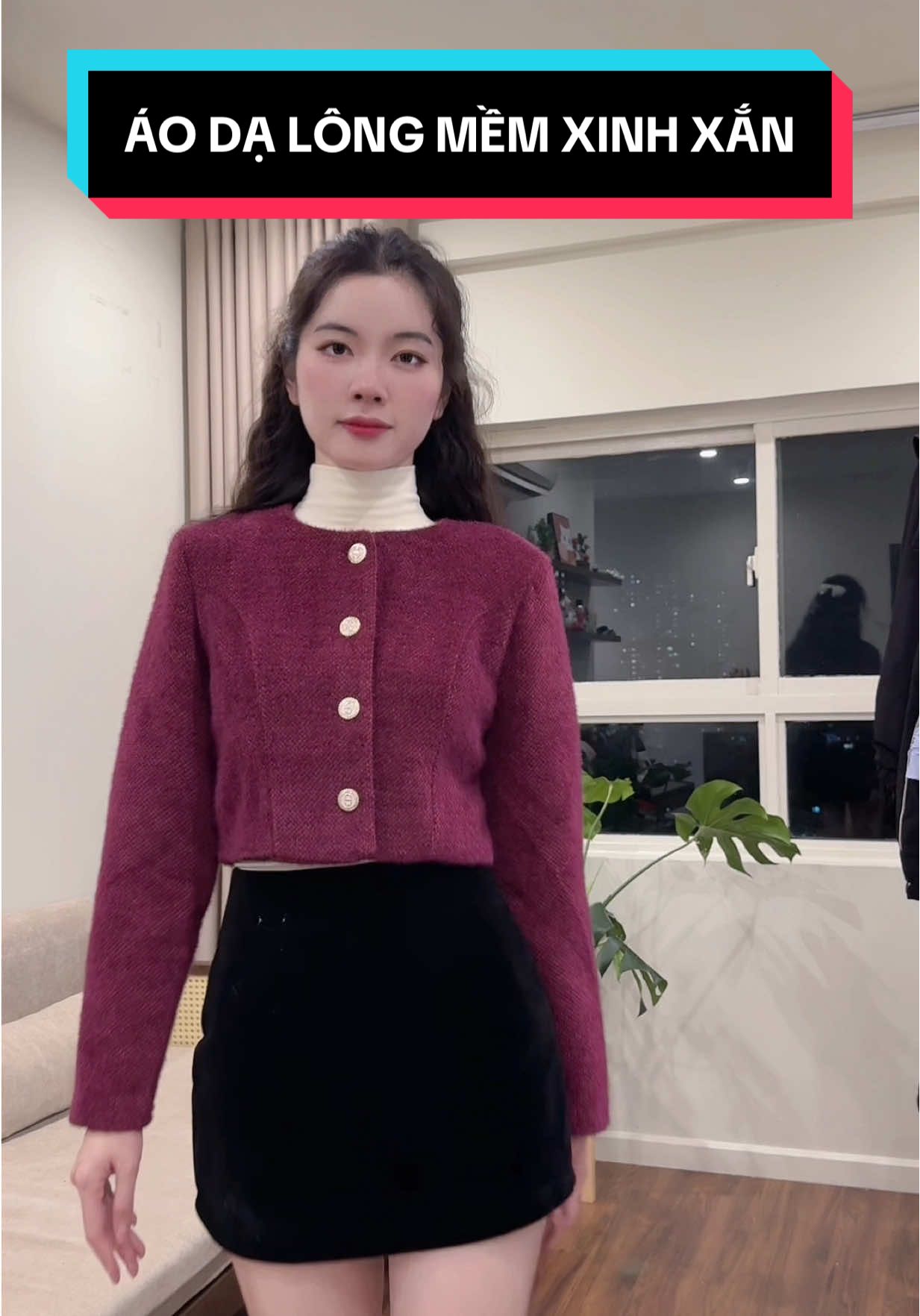Áo khoá dạ lông mềm xinh xắn #nanakimdua 