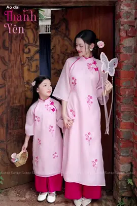 Áo dài Thanh Yên - BST Tết 2026 cho mẹ và bé #aodaitet #tet2026 #aodaimebe #econice #aodaibegai 