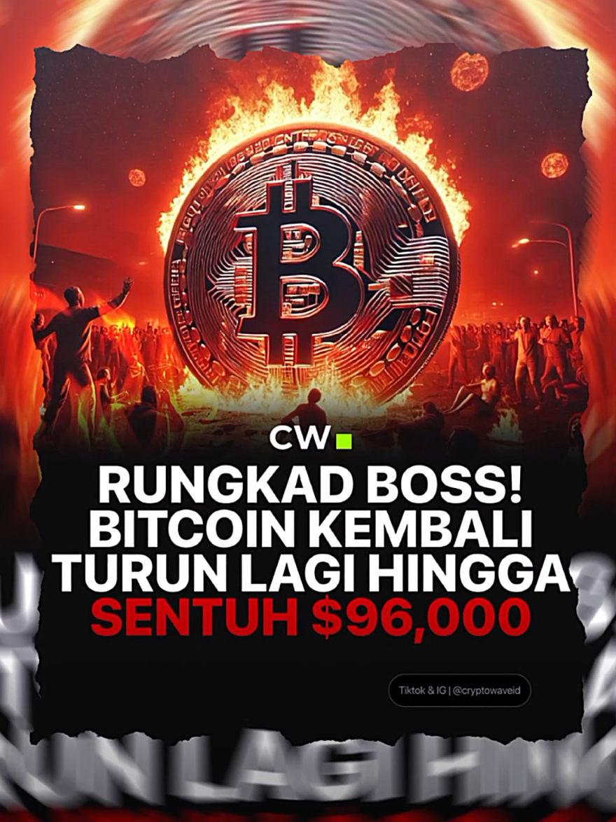 baru tadi malam bitcoin turun ke $98.000 sekarang bitcoin turun lagi ke $96.000, walaupun setelah kalian melihat postingan ini bitcoin ada di harga $97.000. semoga ada titik cerah. @CryptoWave  #cryptowave #gabrielrey #masukberandafyp #fyp #bitcoin 
