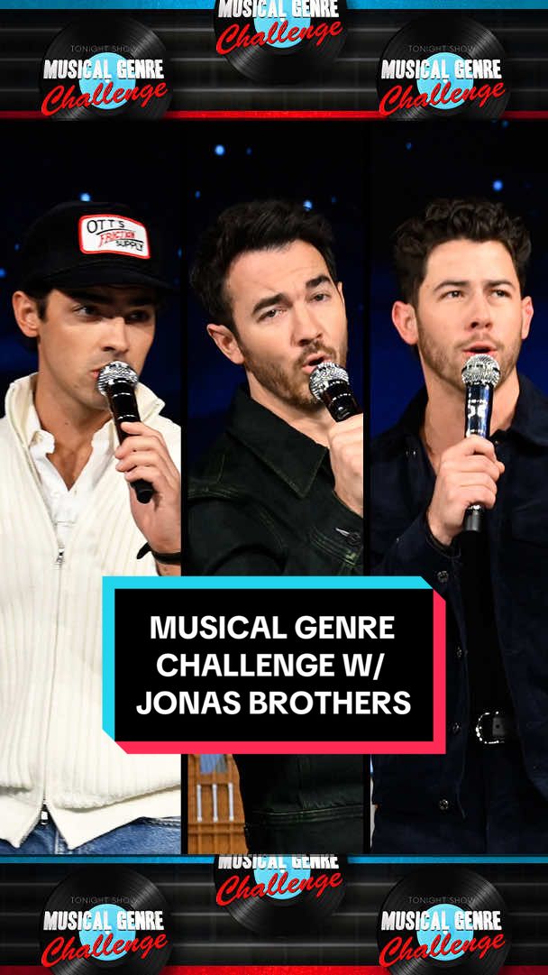Musical Genre Challenge w/ @Jonas Brothers 🎤 #FallonTonight #JonasBrothers #JoeJonas #KevinJonas #NickJonas 