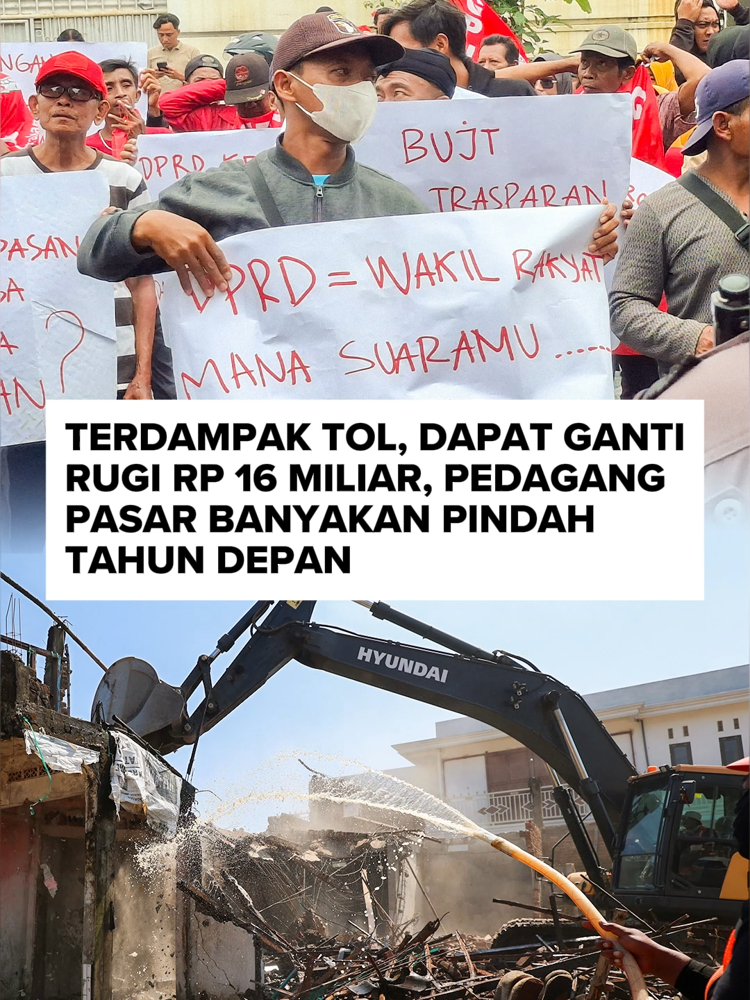 Meski waktu pembangunan Tol Kediri-Kertosono belum mendapat kejelasan, puluhan pedagang Pasar Buah Banyakan agaknya harus segera angkat kaki dari lapak mereka. Pasalnya, Pasar Banyakan menjadi salah satu lahan yang terdampak. Berdasar appraisal (penaksiran harga), ganti rugi yang didapat Pemkab Kediri sebesar Rp 16,5 miliar.   Untuk diketahui, lahan di Pasar Buah Banyakan mencapai 0,5 hektare. Dari jumlah tersebut, tidak semuanya terpakai untuk Tol Kediri-Kertosono. Namun, keseluruhan tanah dibeli oleh Pusat. Sebagai gantinya, sekitar 70 pedagang yang setiap hari berjualan di sana harus angkat kaki. Rencananya, mereka akan menempati lahan eks lapangan futsal Ghantama Sport. Lokasinya berjarak sekitar satu kilometer di sebelah barat pasar. #fyp #viral #tol #tolkedirikertosono #proyek #kediri24jam #radarkediri