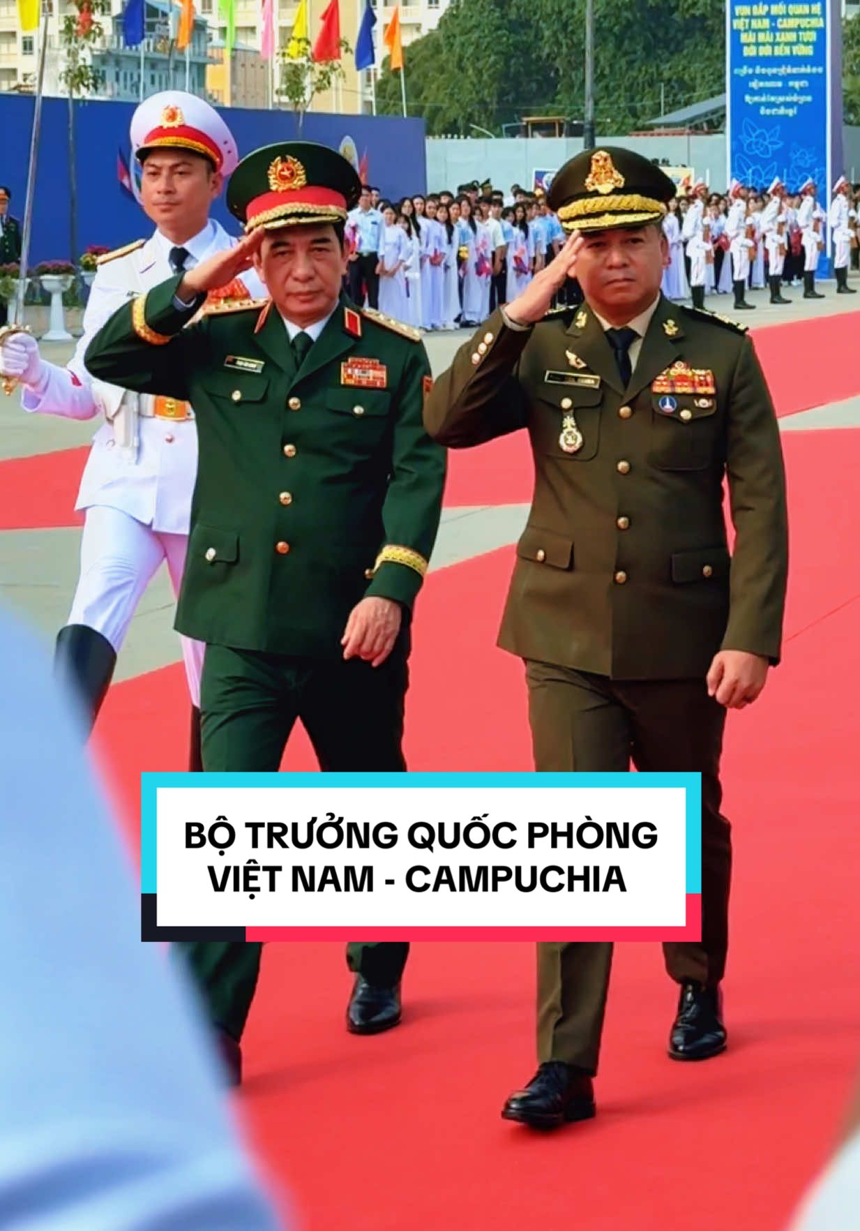 Sáng 13/11, tại Tây Ninh, Đại tướng Phan Văn Giang - Bộ trưởng Bộ Quốc phòng Việt Nam tiếp Phó Thủ tướng, Bộ trưởng Bộ Quốc phòng Campuchia. #phanvangiang #quandoinhandanvietnam #botruongboquocphongcampuchia #campuchia 