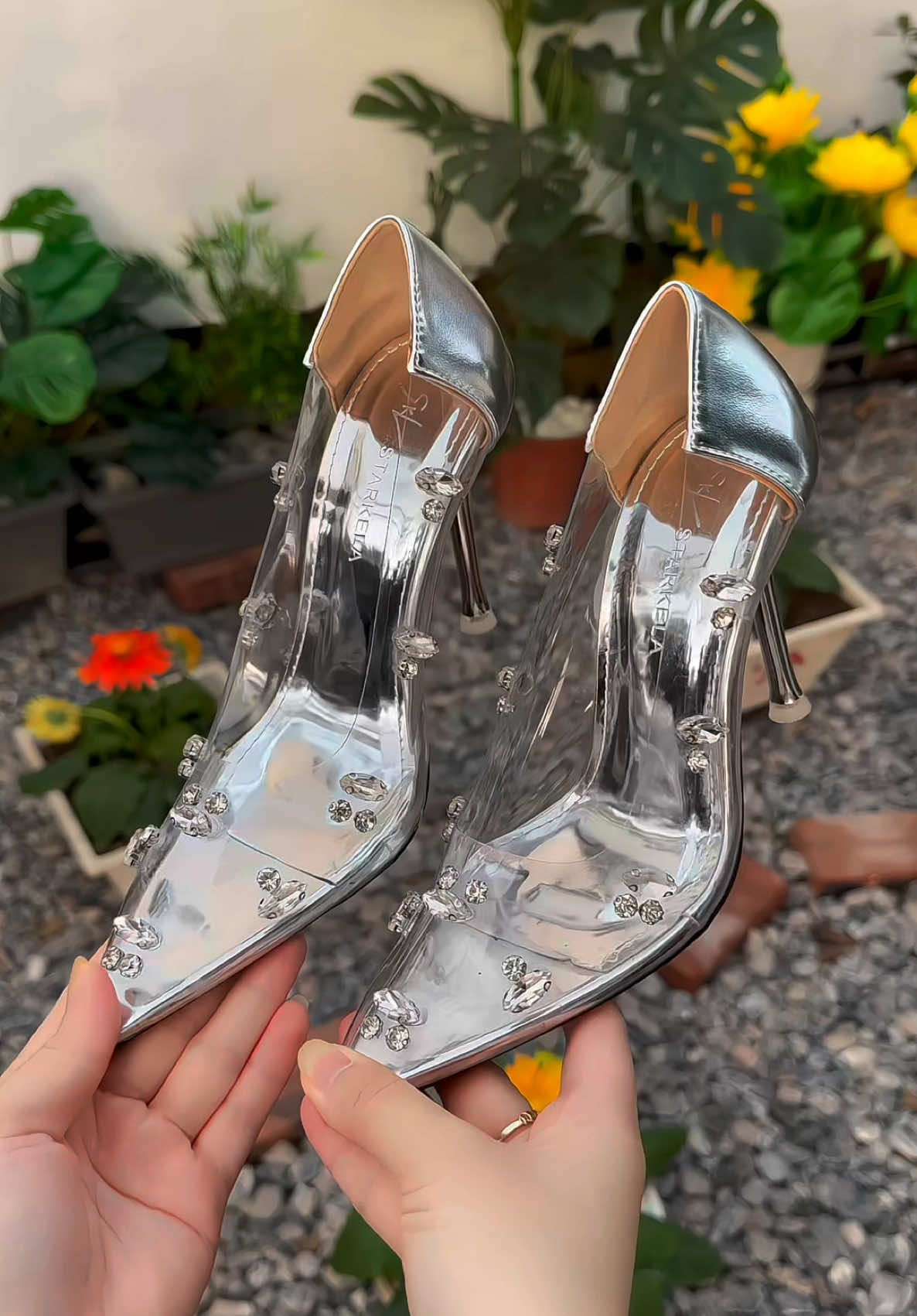 Giày meka trong phối đá 9p đi chơi đi tiệc #nguyetgiay #giayxinh #caogotdep #tiktokviral 