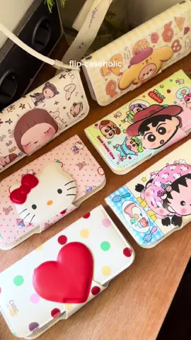 addicted to flip case😫💘 #wodecase #iphonecase #sanrio #flipcase #sinchan 