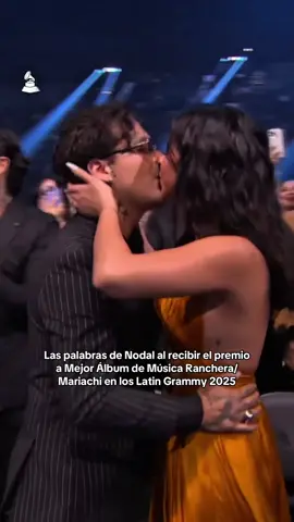 Las palabras de Nodal al recibir el premio a Mejor Álbum de Música Ranchera/Mariachi en los Latin Grammy 2025. 👀 CC: @latingrammys #nodal #angelaaguilar #angela #aguilar #LatinGRAMMY 