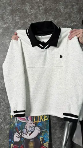 Áo Sweater nam nữ chất nỉ 2 da phối cổ, logo thêu, form rộng #aosweater #aoni #aodaitay #quanaohottrend #xuhuong 