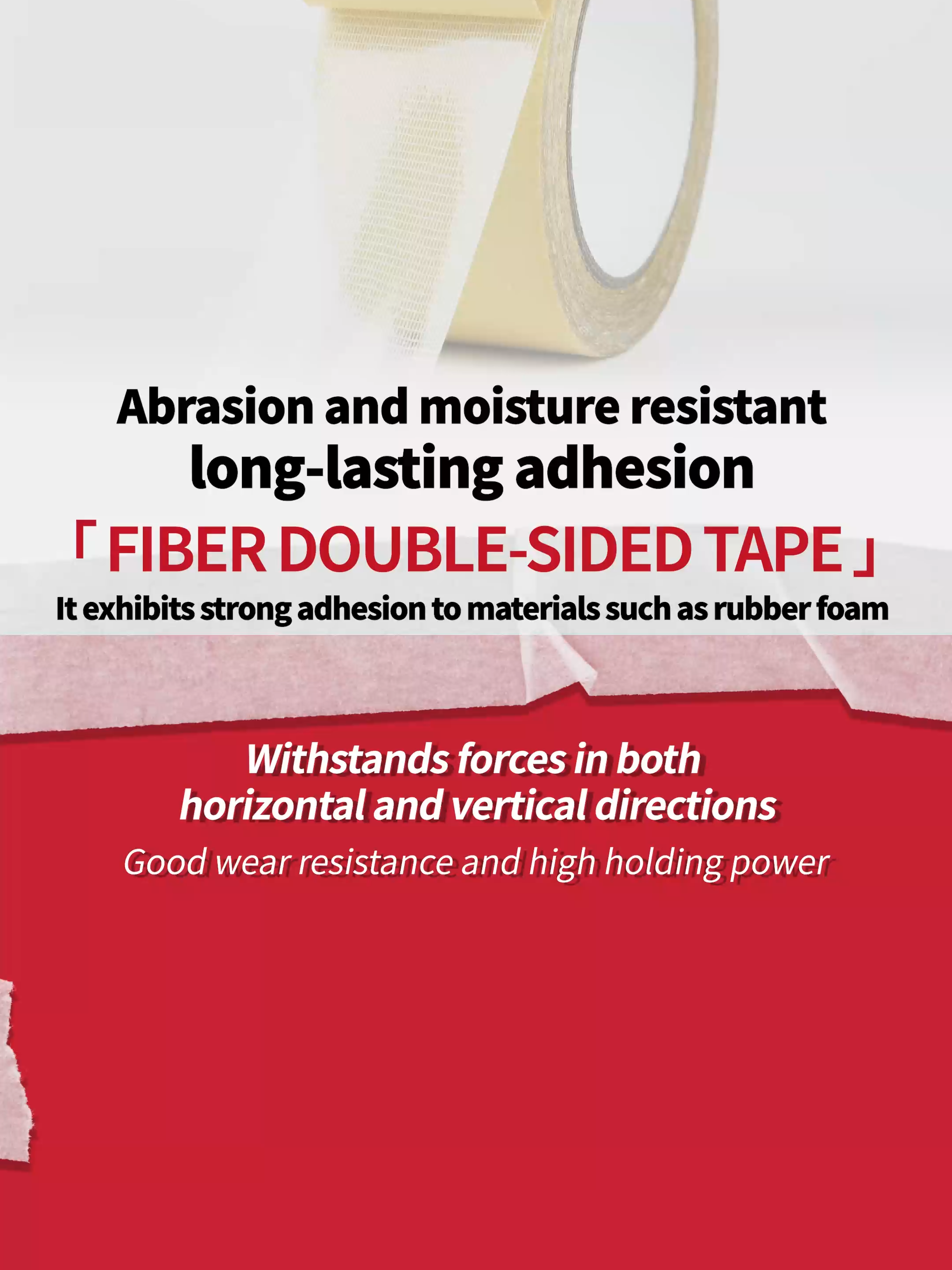 Superior Bonding Solution: Fiber Double-Sided Tape Engineered for high-strength permanent bonding, our Fiber Double-Sided Tape delivers exceptional durability and UV resistance. This versatile tape replaces mechanical fasteners while ensuring seamless aesthetics and reliable performance. Key Applications: Construction: Securing exterior wall panels and metal signs Automotive: Installing trim, moldings, and components Appliance Manufacturing: Bonding glass and metal parts Simplify installation processes while achieving robust, long-lasting results. #FiberTape #DoubleSidedTape #HighStrengthBonding #Construction #AutomotiveManufacturing #IndustrialAdhesive #ManufacturingSolutions #InnovativeMaterials