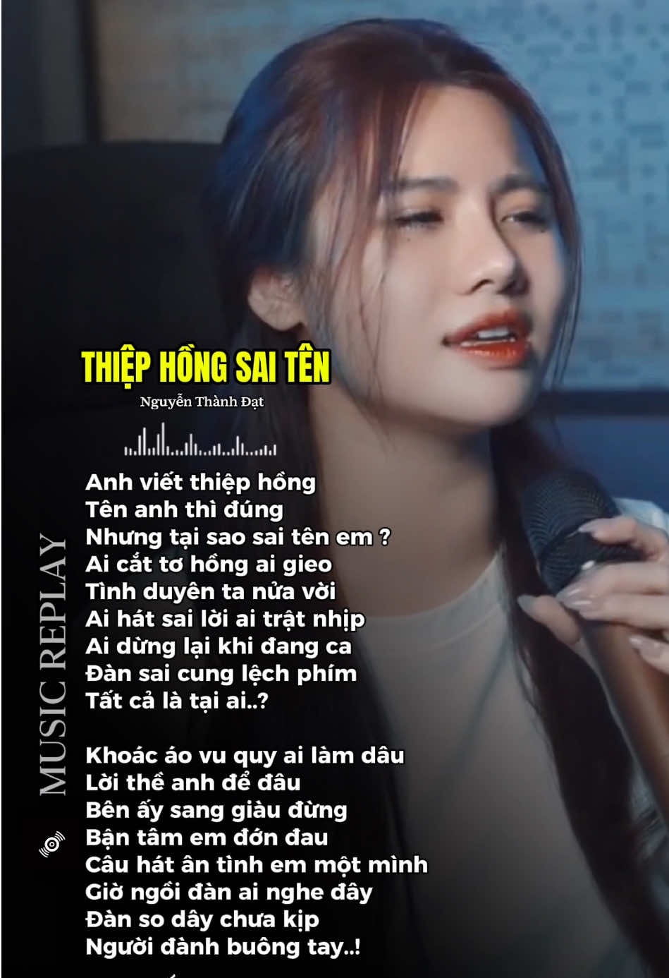 Anh viết thiệp hồng tên anh thì đúng nhưng tại sao sai tên Em ??#musicreplay #nhachaymoingay #thiephongsaiten #xuhuong #trending 