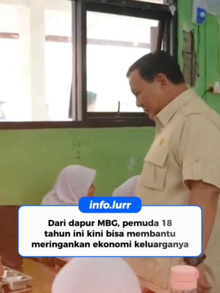 Dari dapur MBG, pemuda 18 tahun ini kini bisa membantu meringankan ekonomi keluarganya #fyp #4upage #fyppppppppppppppppppppppp #prabowo #mbg #makanbergizigratis