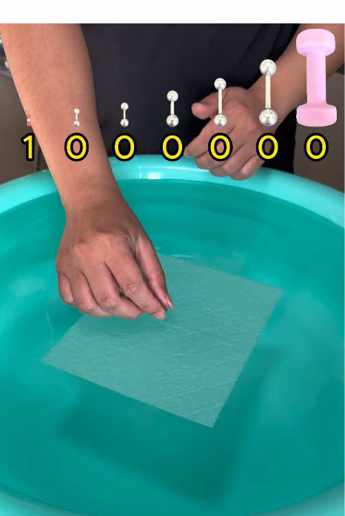 How much paper does it take to make the object float? #experiment #asmr 